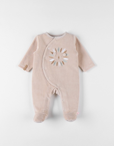 Noukies | Pyjama Lion King Velours Leeuw Beige