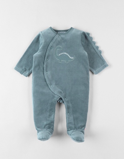 Noukies | Pyjama Dino Fluweel Aqua NOOS