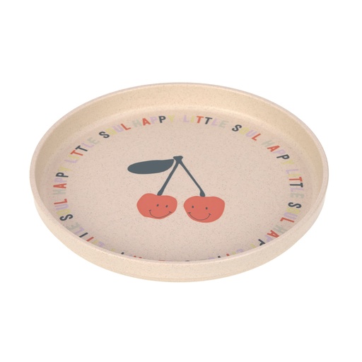 [496640] Laessig | Plat bord, Plate, PP/ cellulose Happy fruits Cherry, rond,  print kers en tekst, 1 stuk(s), bord, 23  