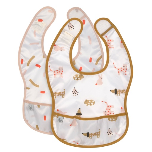 [535270] Laessig | Slabbetje Little Mateys spicy, Lightweight Bib 2-pack 