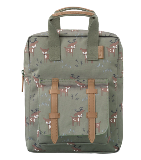 [446989] Fresk | Rugzak Deer Olive Small Backpack All Over Hert Groen