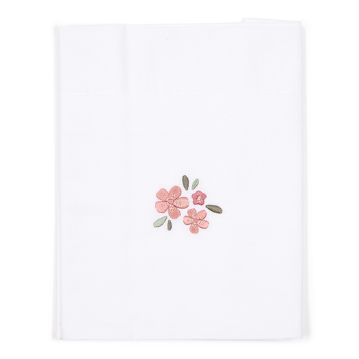 [538280] Little Dutch | Laken Ledikant Flowers Geborduurd 110x140cm