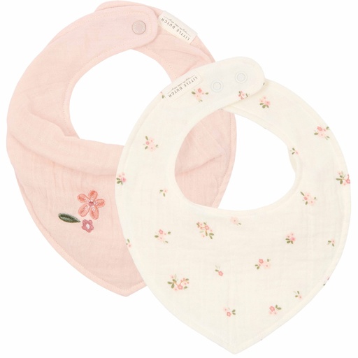 [538340] Little Dutch | Spuugdoekje Fairy Blossom/Pure Blossom 2-pack