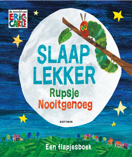 [344120] Gottmer | Boek Slaap Lekker Rupsje Nooit Genoeg Kartonboek met Flapjes