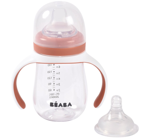 [538686] Beaba | Drinkbeker Evolutieve 2in1 Oefenbeker Terracotta 210ml