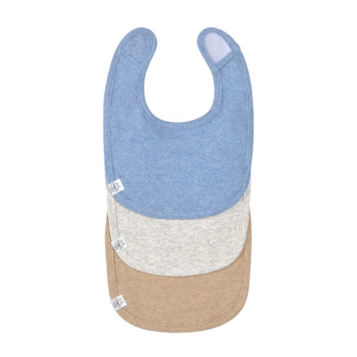 [539084] Laessig | Slabbetje Newborn Bib Blue/Light Grey/Nature