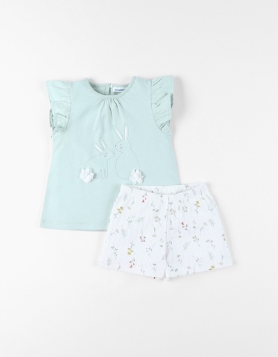 Noukies | Pyjama Pretty Flowers Jersey T-Shirt en Short 