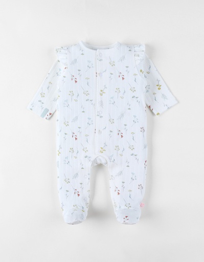 Noukies | Pyjama Pretty Flowers Jersey All Over Bloemen Wit