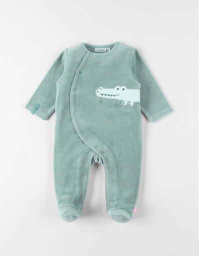 Noukies | Pyjama Little Croco Velours Krokodil Groen