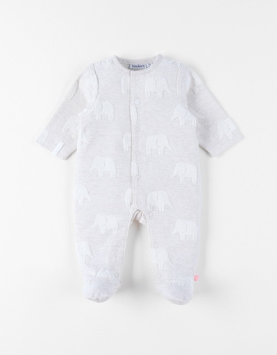 Noukies | Pyjama Wild Jungle Jersey All Over Olifant Grijs