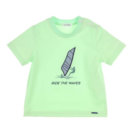 [539627] Gymp | T-shirt Aerobic Ride the waves Green