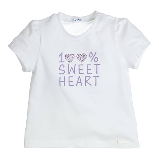 [539631] Gymp | T-shirt Aerobic 100% sweetheart White