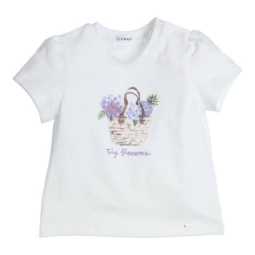 [539632] Gymp | T-shirt Aerobic Tiny blossoms White