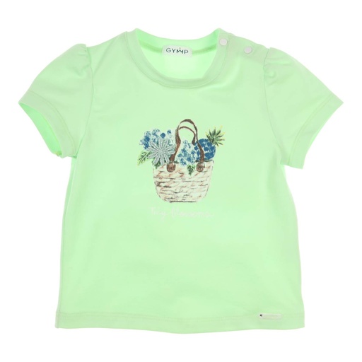 [539633] Gymp | T-shirt Aerobic Tiny Blossoms Green