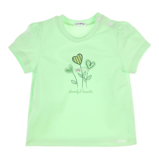 [539637] Gymp | T-shirt Aerobic Cheerful hearts Green