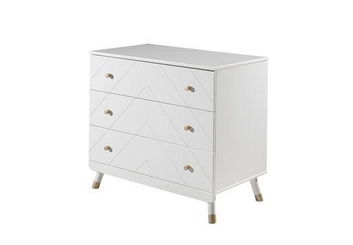 [542520] Vipack | BILLY COMMODE 3 LADEN SATIN WHITE