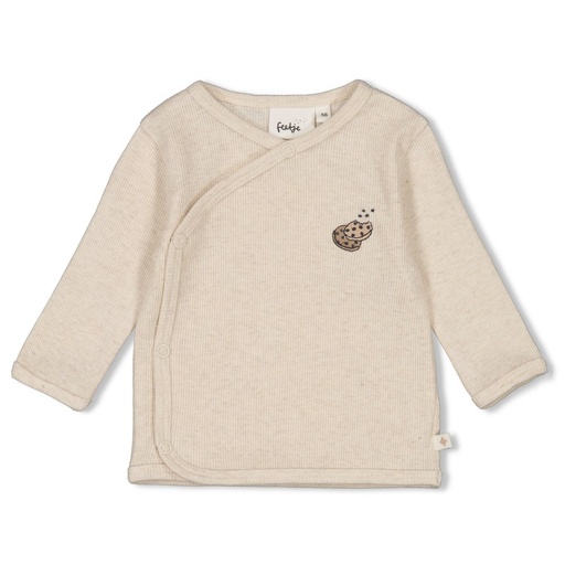 Feetje | T-Shirt Cute Cookie Overslagshirt Rib Ecru