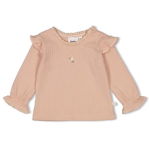 Feetje | T-Shirt Sweet Poppy Longsleeve Rib Roze 