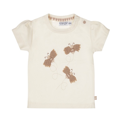 Dirkje | T-shirt Girls Little Flowers Off white