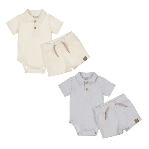 Dirkje | Outfit Boys Ocean Life Light blue 2-delig 2-pack