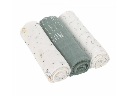 [376518] TETRA DOEK, 80x80cm, L, Garden Explorer, boys, bamboevezel, Heavenly Soft Swaddle L, L, 3 stuk(s), 2020