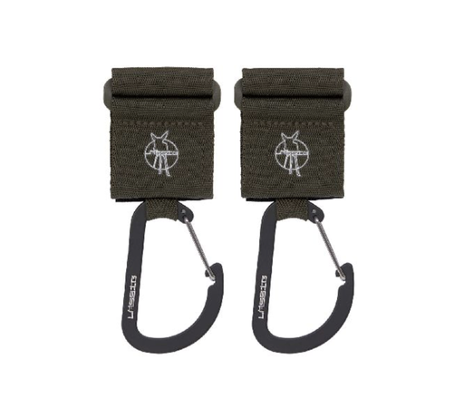 [425217] TASSENHAAK, Stroller Hooks Metal, olive, groen, polyester/metaal, 2 stuk(s), 2021