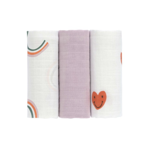 [474194] Laessig | Tetra Doek M Happy Rascals Heart Lavender 60x60cm 3st