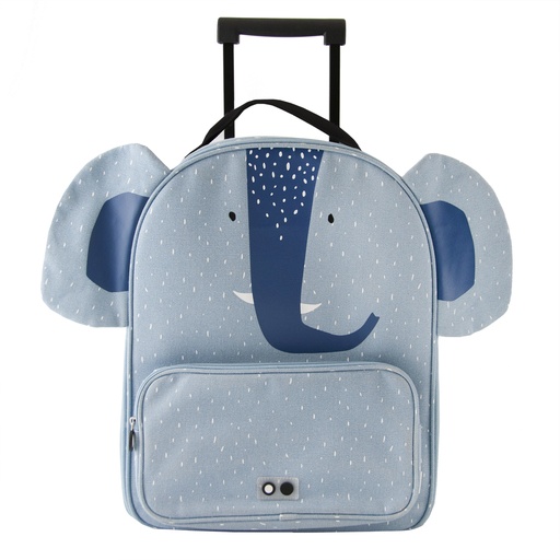 [361995] TROLLEY, reistas, Mrs Elephant, blauw, print olifant, 35x46x16cm, On The Go (087)