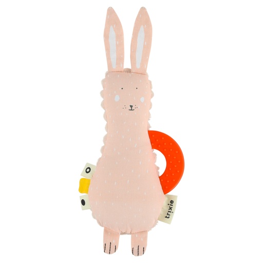 [379154] INTERACTIEVE KNUFFEL, H16 cm, Mrs Rabbit, roze, konijnen kop, textiel, vanaf 0 maand, Playtime