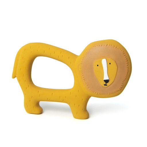 [413407] BIJTRING, Mr. Lion, Natural rubber grasping toy, geel, uni, leeuw, vanaf 0 maand, Playtime (037), 2023-2024