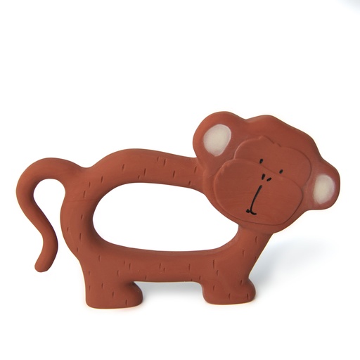 [413411] Trixie | Bijtring Natuurlijk Rubber Grijpspeeltje Mr. Monkey Bruin 9x14x1.5cm