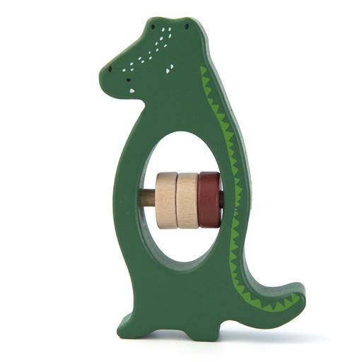 [413454] Trixie | Houten Rammelaar Mr. Crocodile Groen 11x5x1.5cm