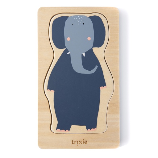 [413455] Trixie | Puzzel Houten 4-lagen dierenpuzzel Multikleur 18x11x3cm