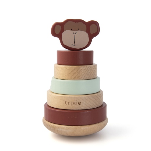 [413459] Trixie | Houten Stapeltoren Mr. Monkey Bruin 10x10x18cm