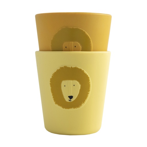 [439989] Trixie | Siliconen Beker 2-Pack Mr. Lion Geel 200ml 18x2.5x0cm