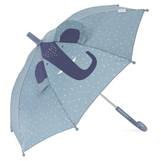 [440093] PARAPLU, Umbrella, Mrs. Elephant, blauw, uni/print olifant, 100% gerecycleerd polyester, School (038)