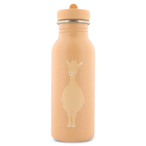 [450934] DRINKBEKER, 500ml, Mrs. Giraffe, roze, uni/print giraf, aluminium, deksel, drinktuit, drinkfles, School (041)