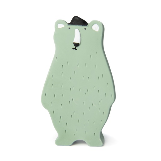 [481484] BIJTRING, Natural rubber toy, Mr. Polar Bear Playtime, groen, uni, natuurrubber (latex), vanaf 0 maand