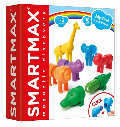 [480253] MAGNETISCH SPEELGOED, Safari Animals, Smartmax - My First, multikleur, uni, kunststof, +activities, vanaf 12 maanden