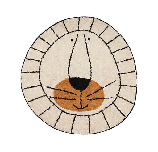 [469669] Tapis Petit | Kamertapijt Lion Rond model 100cm Getuft katoen Natural ecru