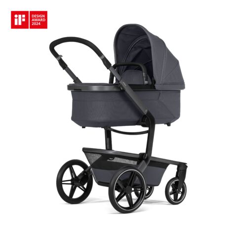 [475473] WANDELWAGEN, Day5, stone grey, frame dark grey/alu, incl draagmand, duwbeugel imitatieleder/black carbon, 2024