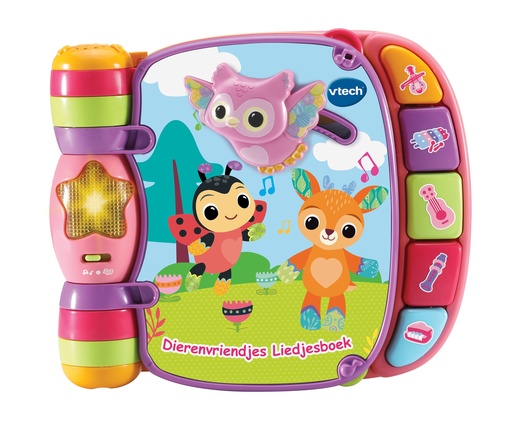 [438908] Vtech | Interactief Boek Liedjesboek Dierenvriendjes Roze 