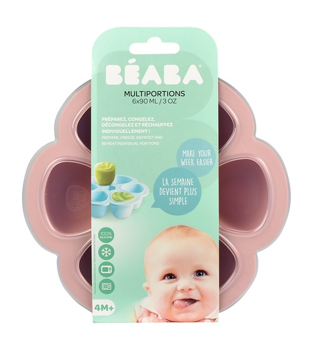 [338058] Béaba | Bewaarpotje Multi Portions Beaba pink 6x90ml 