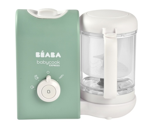 [455908] Beaba | STOOMKOKER, Babycook Express, sage green, groen, stomen/blenden, inhoud alle bekers 1250 ml, met stoommand(en)