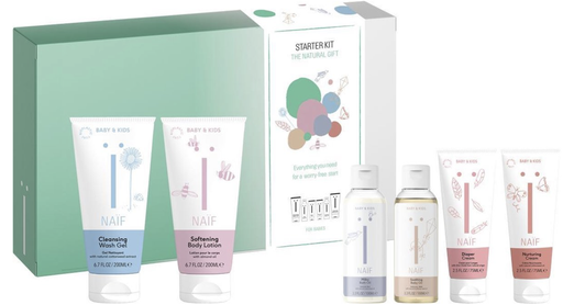 [328437] VERZORGINGSSET, vr baby, Starter Kit, verzorgingsproduct, wasgel/bodylotion badolie/babyolie/billencrème/vette crème