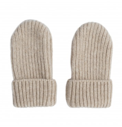 [443507] WANTEN, Folklore, Mittens, beige, 50-80, 0-12 m, boys/girls, ecru, uni, zonder vingers, Merino wol