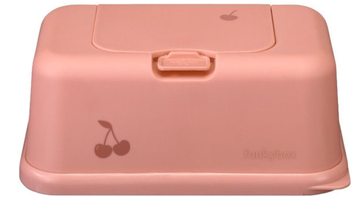 [454743] Funkybox | Box Cherry Peachy Pink Kersen Kunststof vr Vochtige Doekjes 13x9x22cm Roze