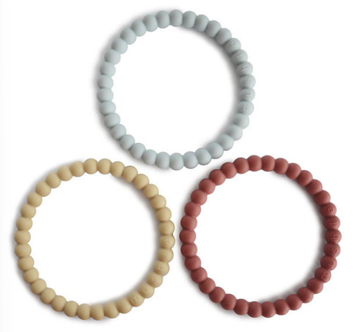 [429315] BIJTRING, Bracelet, mellow/terracotta/ periw, grijs/geel/rood, uni, siliconen, vanaf 3 maanden