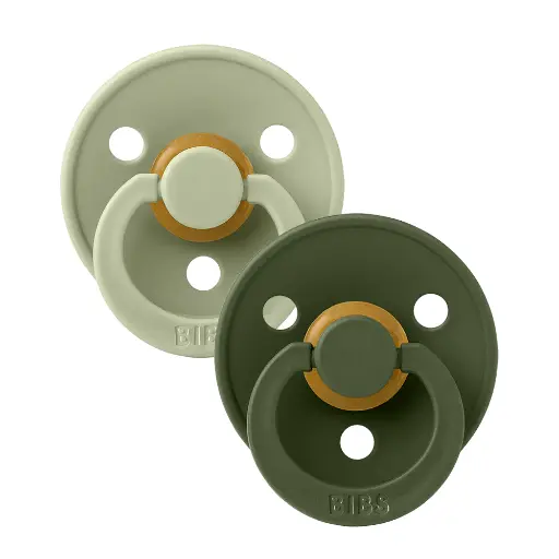 [384442] Bibs | Fopspeen Natuurlijk Rubber Ortho/Physio Sage/Hunter Green T1 0-6m 2-Pack