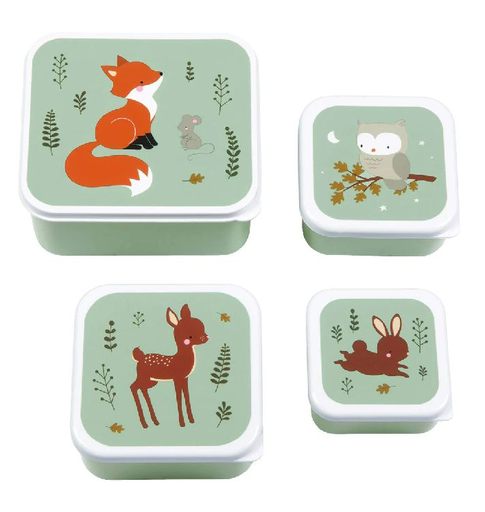 [466763] A Little Lovely Company | Lunch & Snack Box Bosvriendjes PP/kunststof